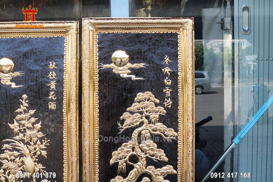 Mỗi loài cây trong bức tranh đại diện cho một mùa trong năm, và nó đều mang ý nghĩa riêng, đại diện cho 4 đức tính của 4 người quân tử